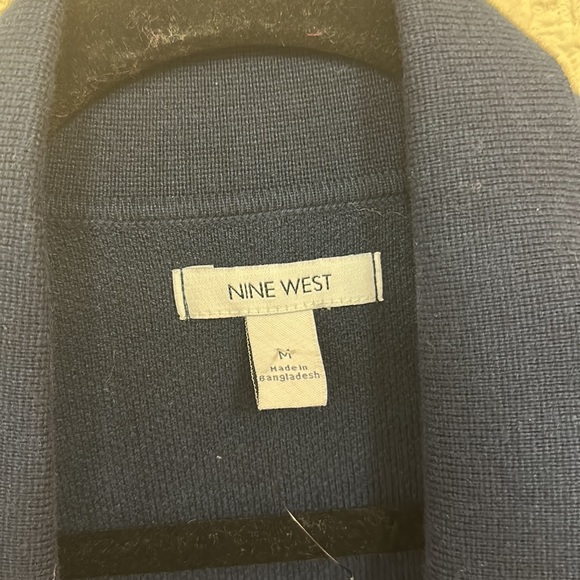 Nine West womans Navy Blue sweater blazer size M - Picture 4 of 6